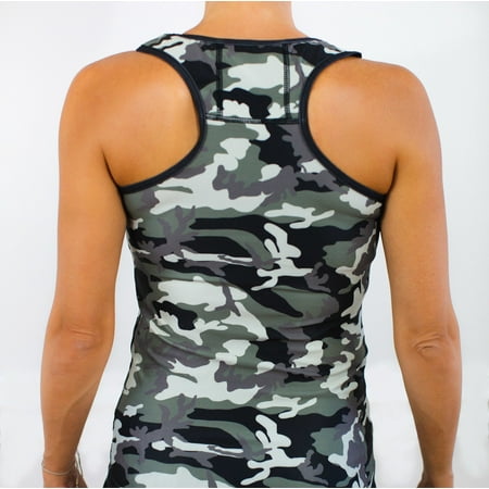 Faye+Florie Piped Racer Tennis Shirt Camo, X-Small